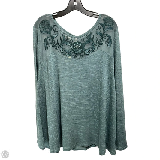 Top Long Sleeve By Maurices In Green, Size: 3x
