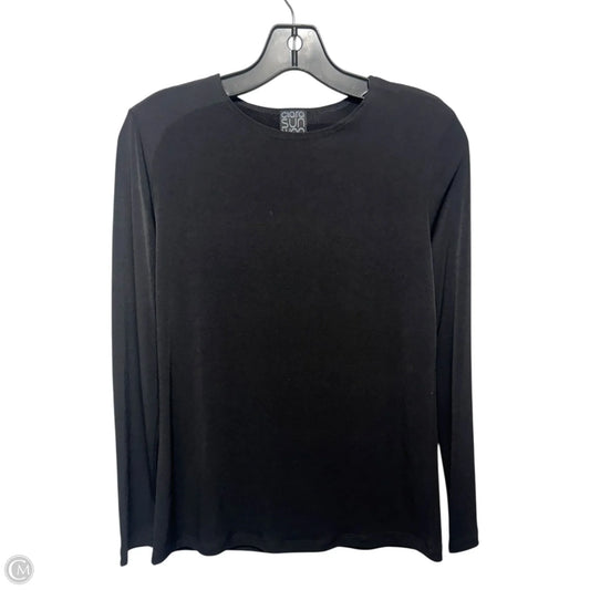 Signature Crew Neck Top Long Sleeve By Clara Sun Woo In Black, Size: Xs