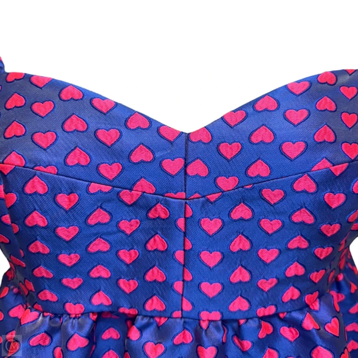 Nelle Puff Sleeve Jacquard Dress Designer By Lilly Pulitzer In Blue & Pink, Size: 8