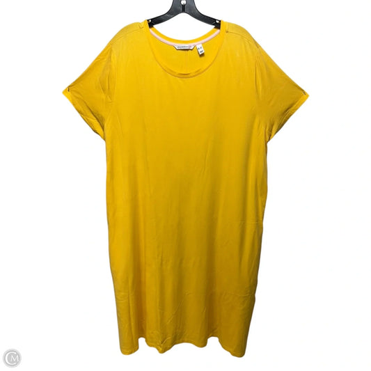 Dress Casual Midi By Isaac Mizrahi Live Qvc In Yellow, Size: 3x