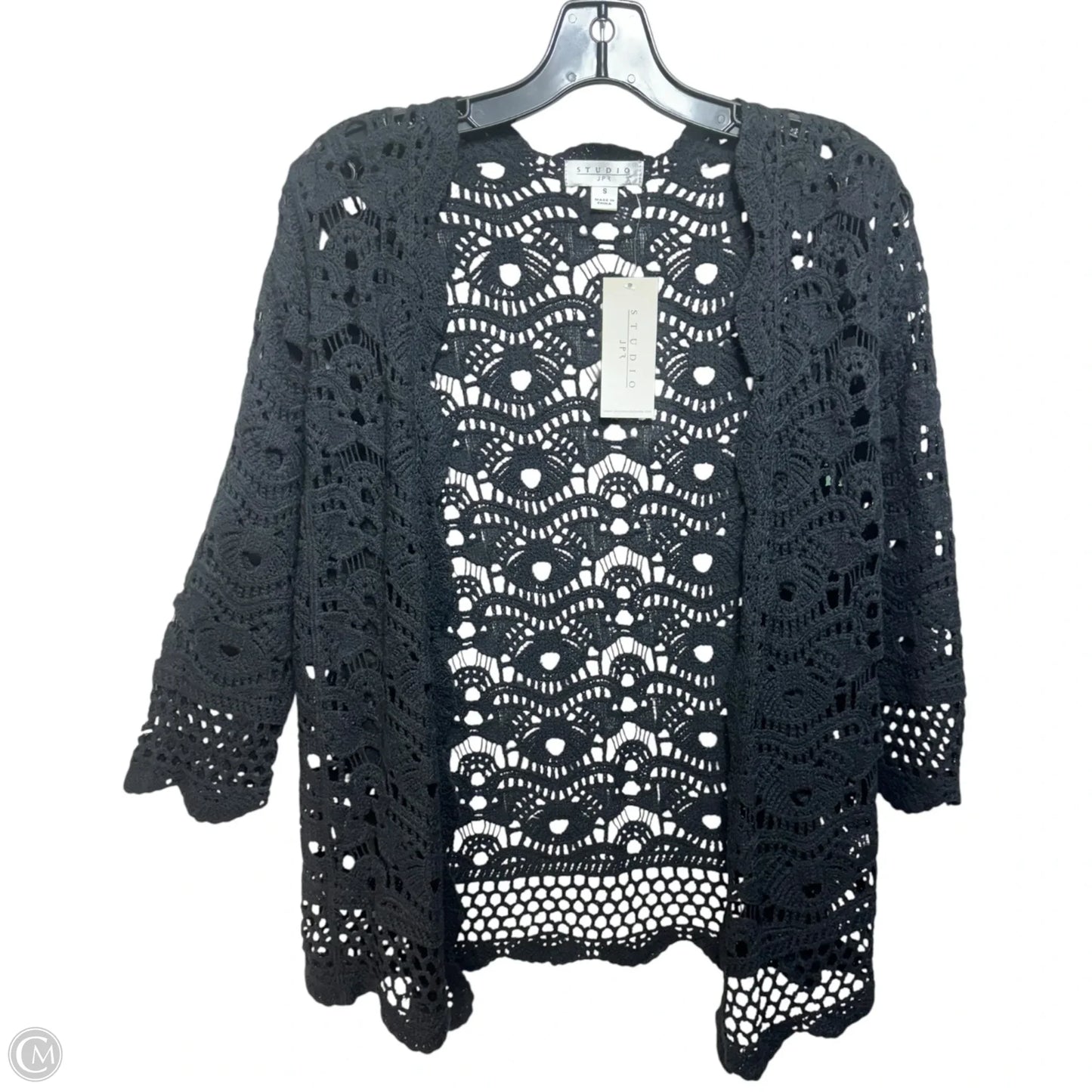 Crochet Sweater Cardigan By Studio JPR In Black, Size: S