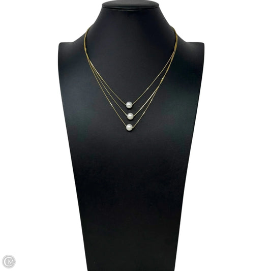 Triple Layer Vermeil & Pearl Necklace Sterling Silver By Clothes Mentor
