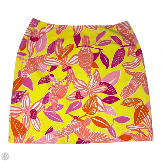 Vintage Mini Skirt By Lilly Pulitzer In Pacific Wing, Size: 6