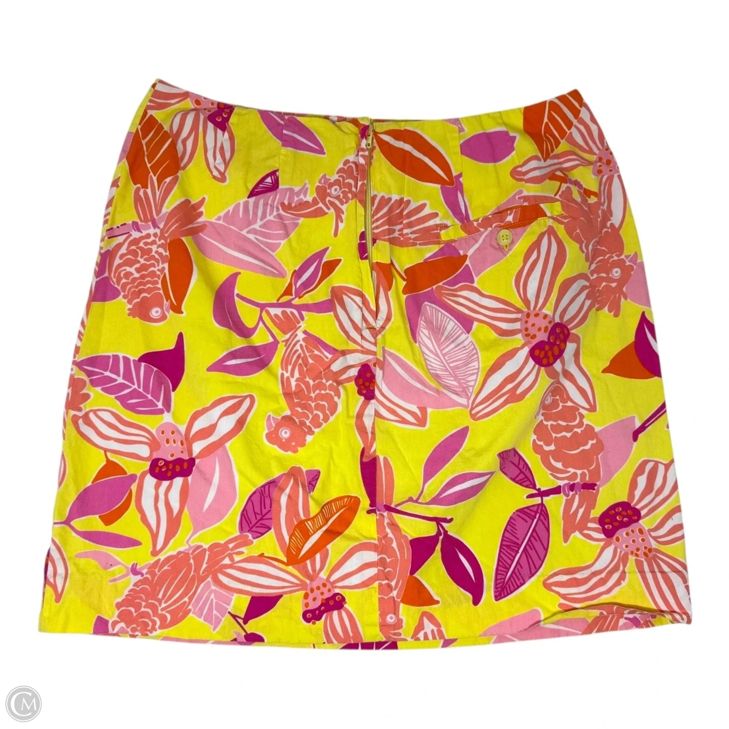Vintage Mini Skirt By Lilly Pulitzer In Pacific Wing, Size: 6