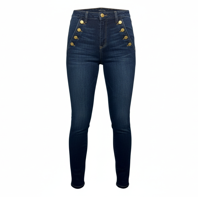 Helena High-Rise Skinny Jeans By Ramy Brook In Blue Denim, Size: 2