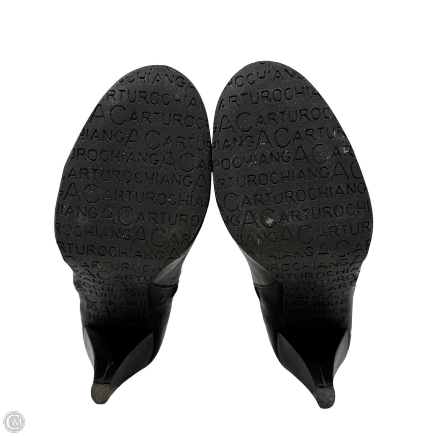 Ruched Leather Ankle Booties By Arturo Chiang In Black, Size: 7