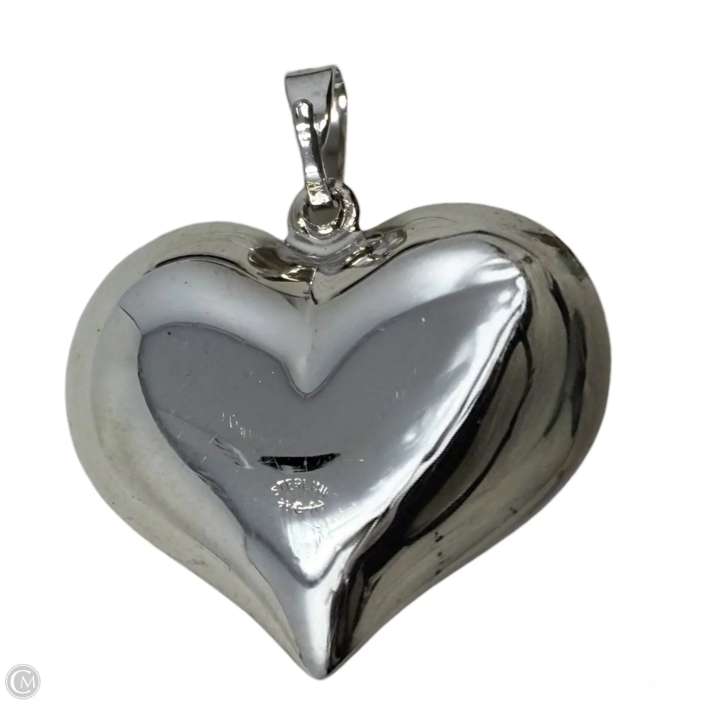 Sterling Silver Puffy Heart Pendant