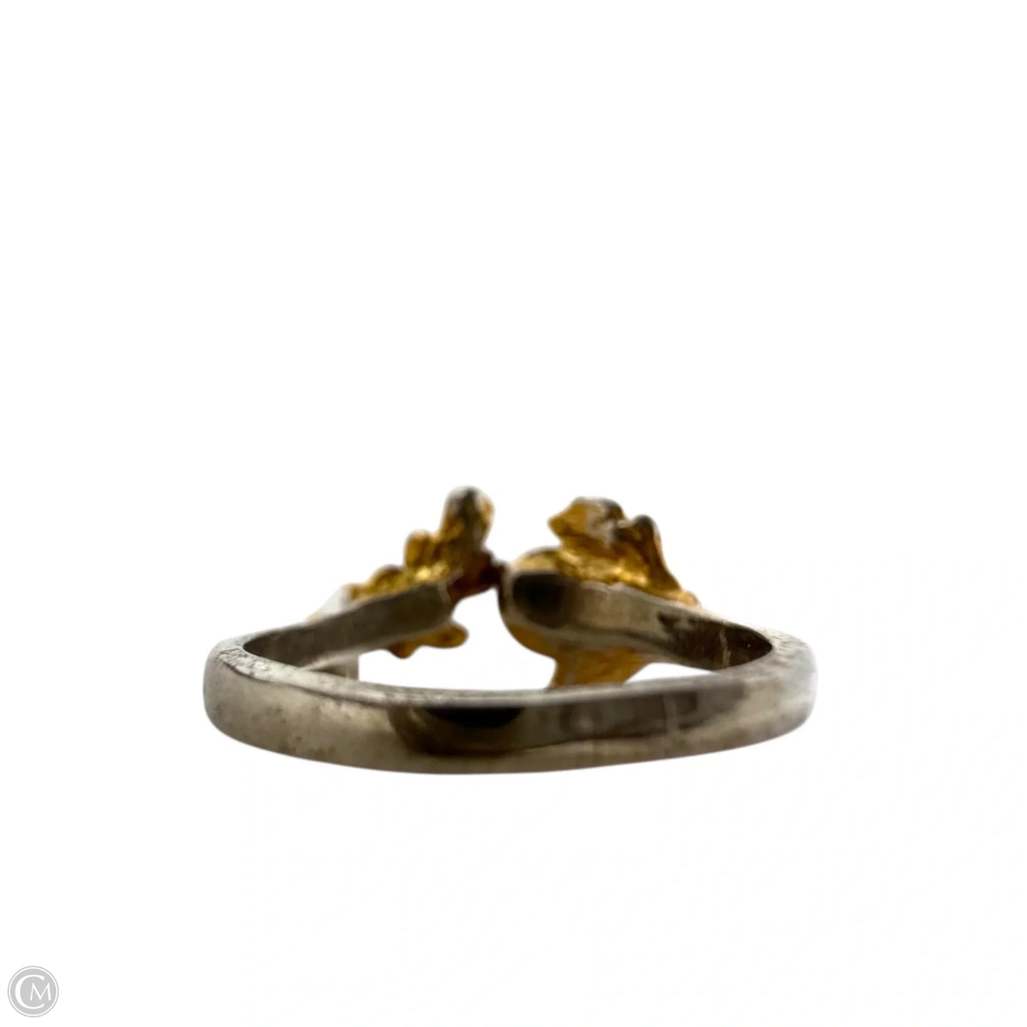 Vintage Gold Over Sterling Silver Pearl Adjustable Ring