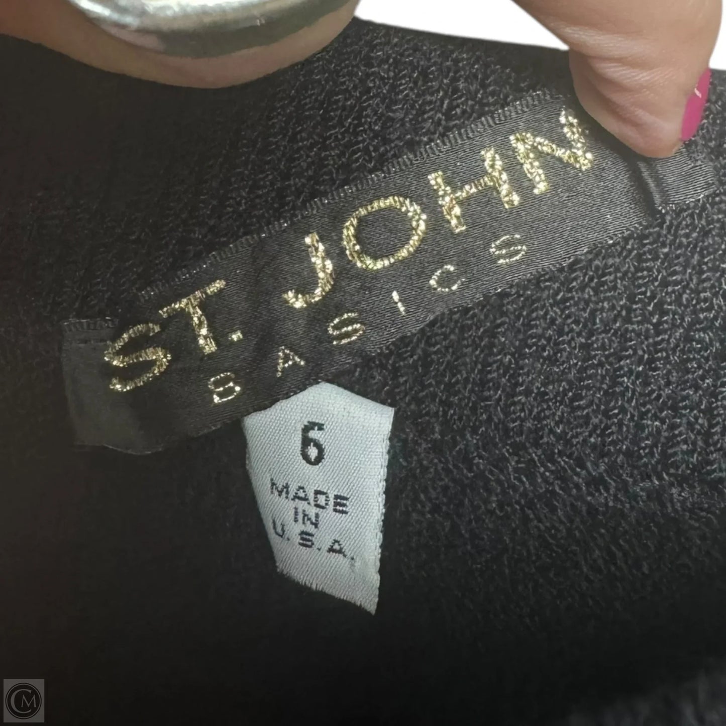 Knit Pants Luxury Designer By St John Collection In Black, Size: 6