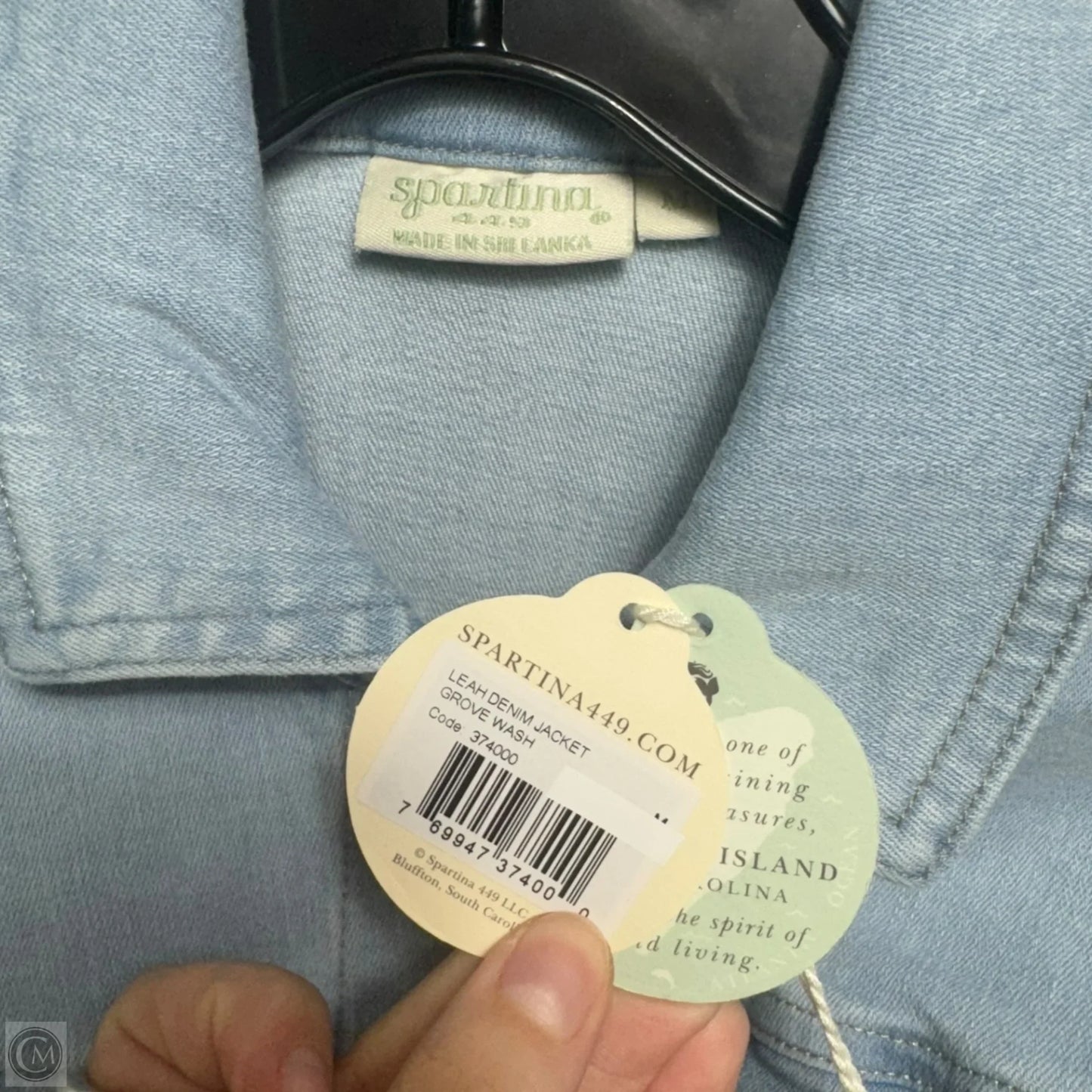 Leah Jacket Denim By Spartina In Grove Wash, Size: M