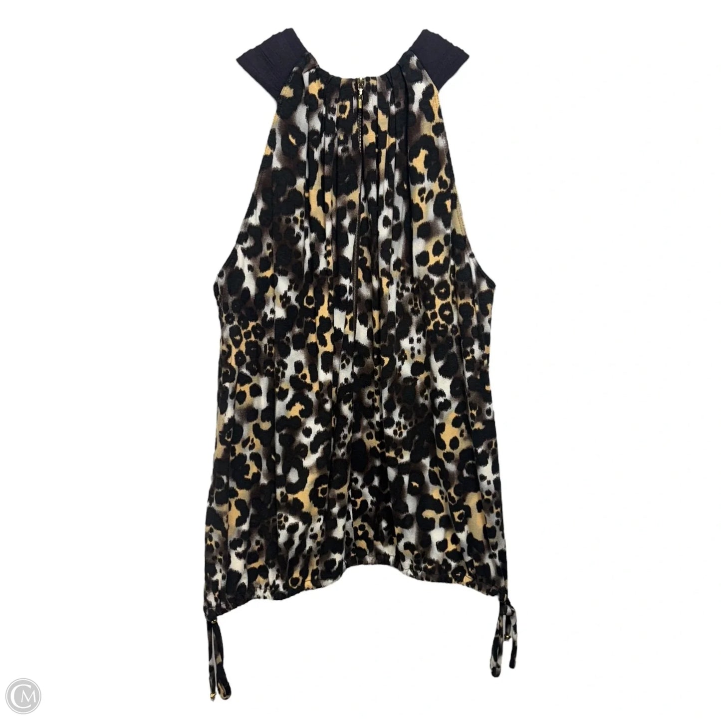 Leopard Top Sleeveless Luxury Designer By St John Collection In Animal Print, Size: L
