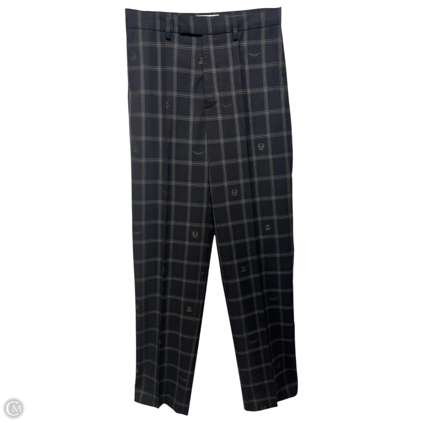 Peter Trousers By Zadig And Voltaire In Skull & Plaid Pattern, Size: S