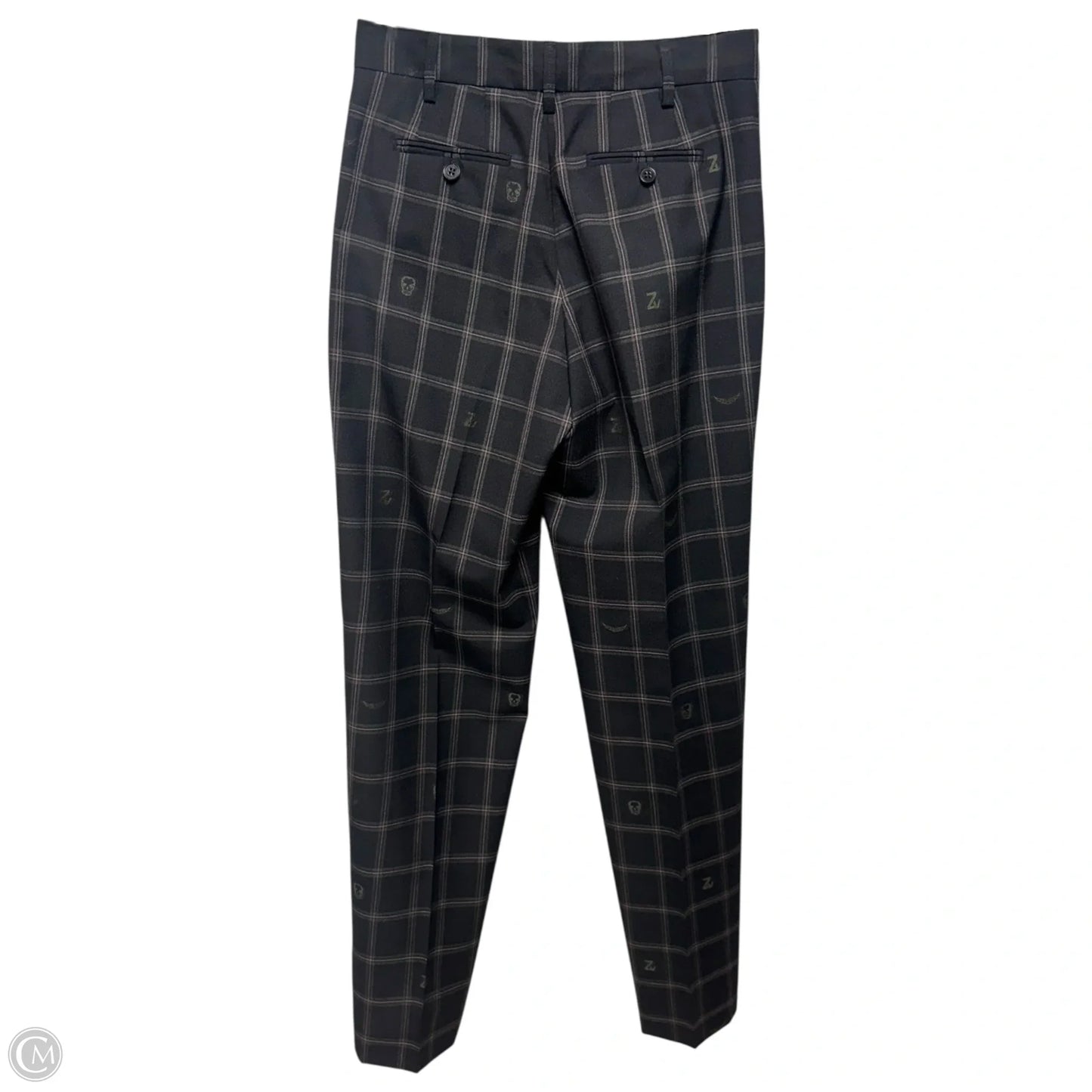Peter Trousers By Zadig And Voltaire In Skull & Plaid Pattern, Size: S