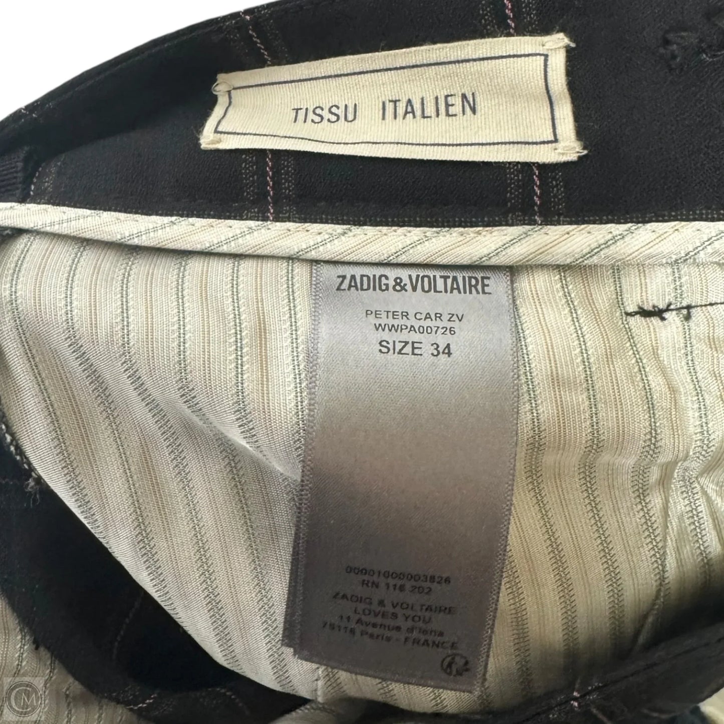 Peter Trousers By Zadig And Voltaire In Skull & Plaid Pattern, Size: S