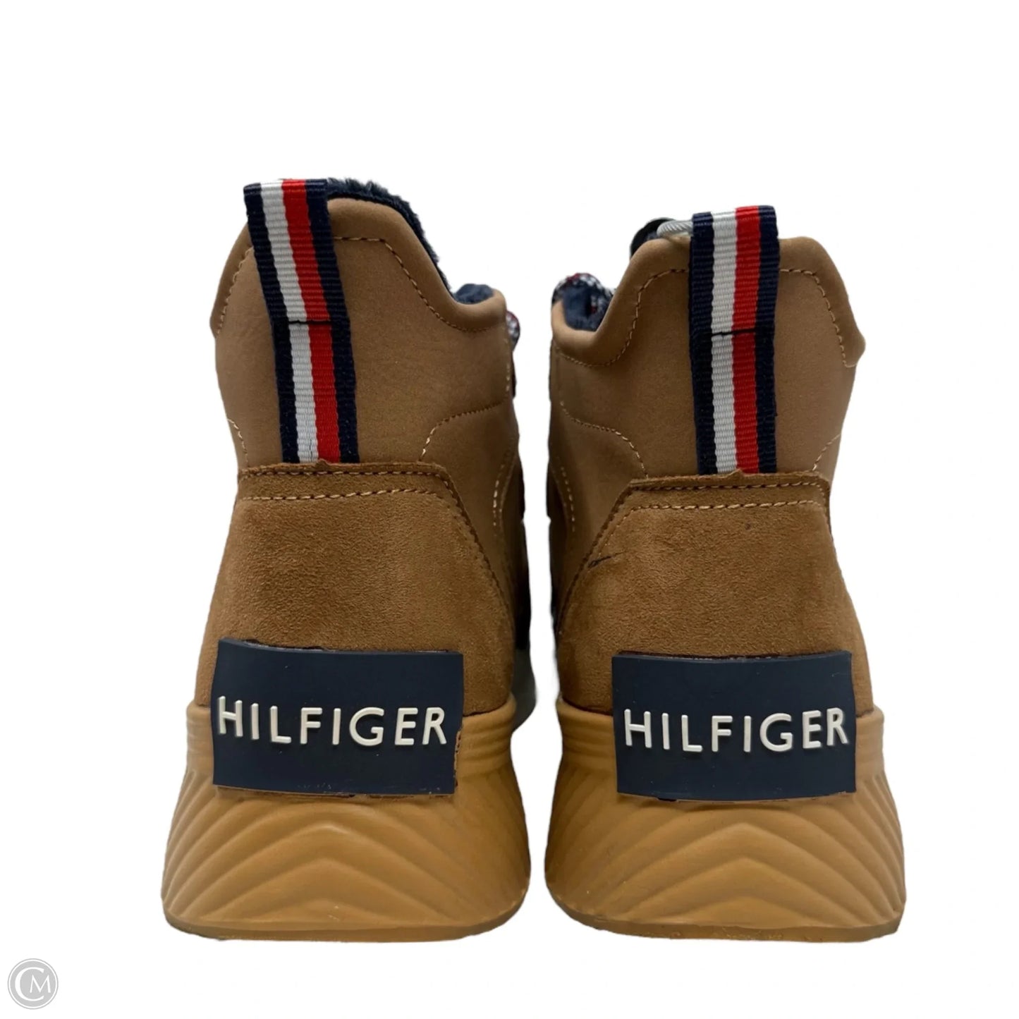 Jenko Cold Weather Booties By Tommy Hilfiger In Black & Tan, Size: 7.5