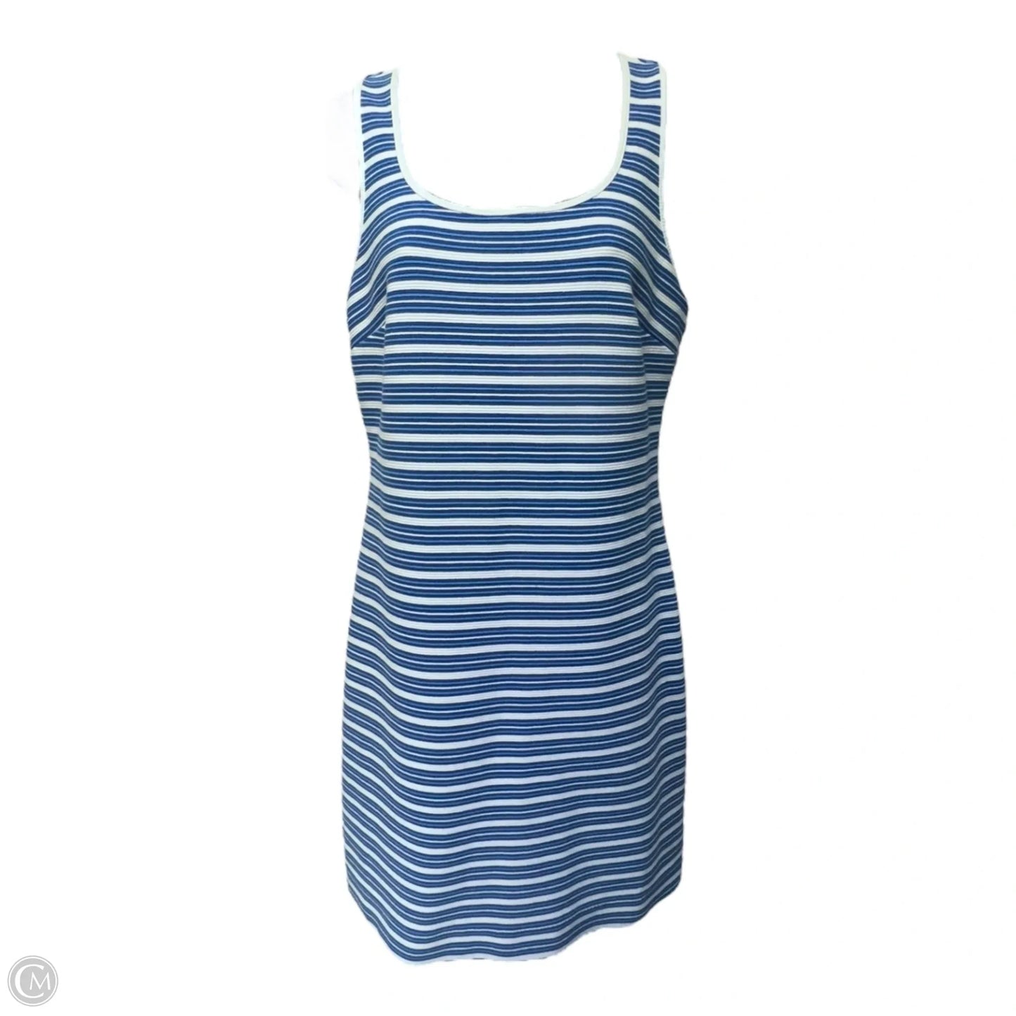 Lyla Shift Dress Designer By Lilly Pulitzer In Bay Blue Ottoman Stripe, Size: S