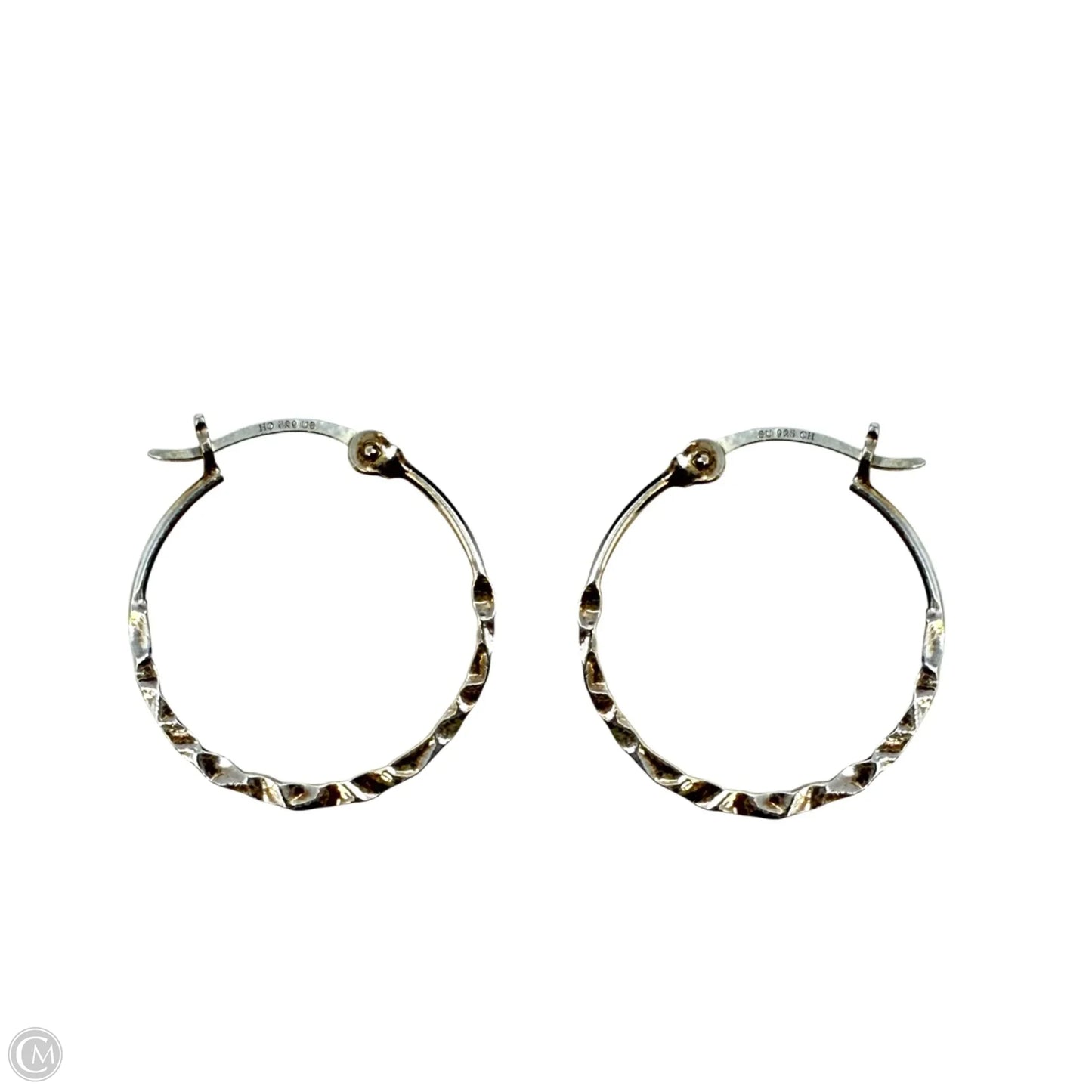Hammered Sterling Silver Hoop Earrings
