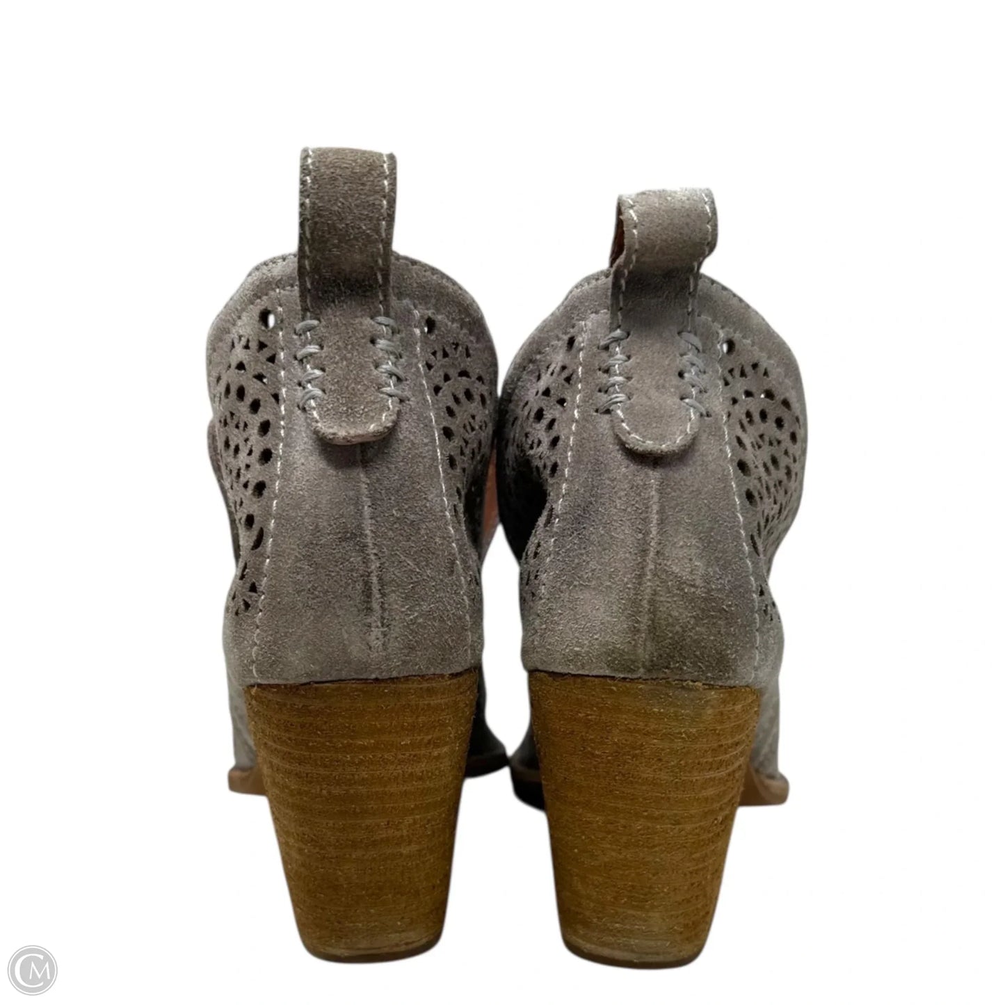 Rosalee Booties By Jeffery Campbell X Anthropologie In Taupe Suede, Size: 11