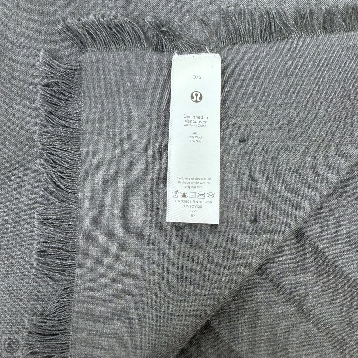 Wool-Blend Square Scarf In
Graphite Grey By Lululemon