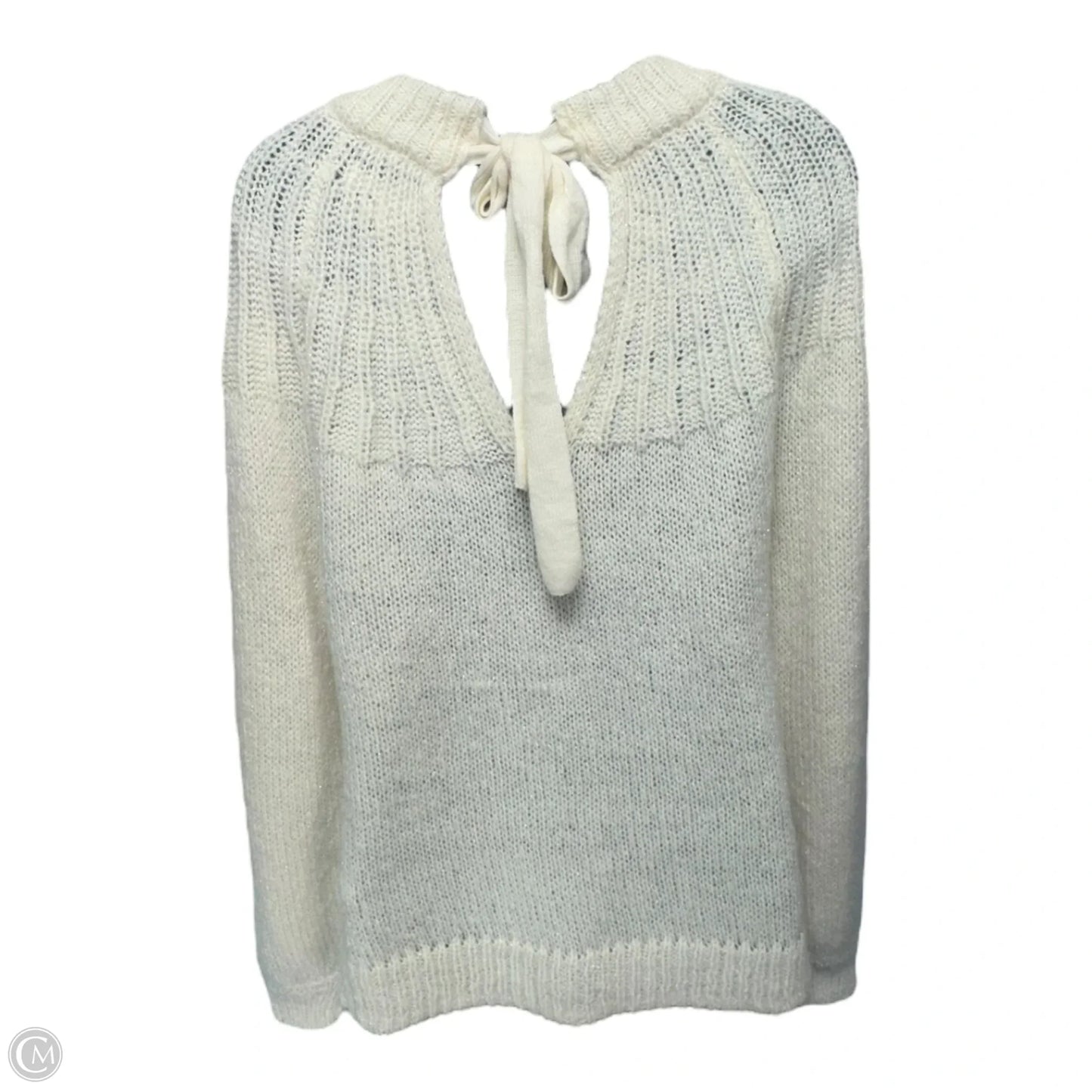 Bow Back Pull Over Sweater By LC Lauren Conrad In Cream, Size: Xs