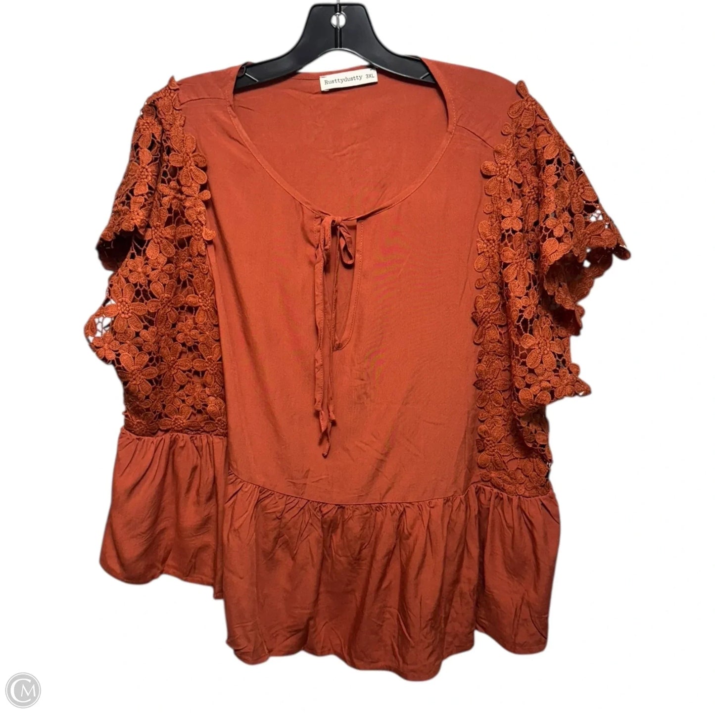 Top Short Sleeve By RusttyDustty In Copper, Size: 3XL