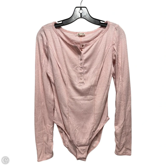 Sloane Bodysuit By Free People In Pink Nectar, Size: S