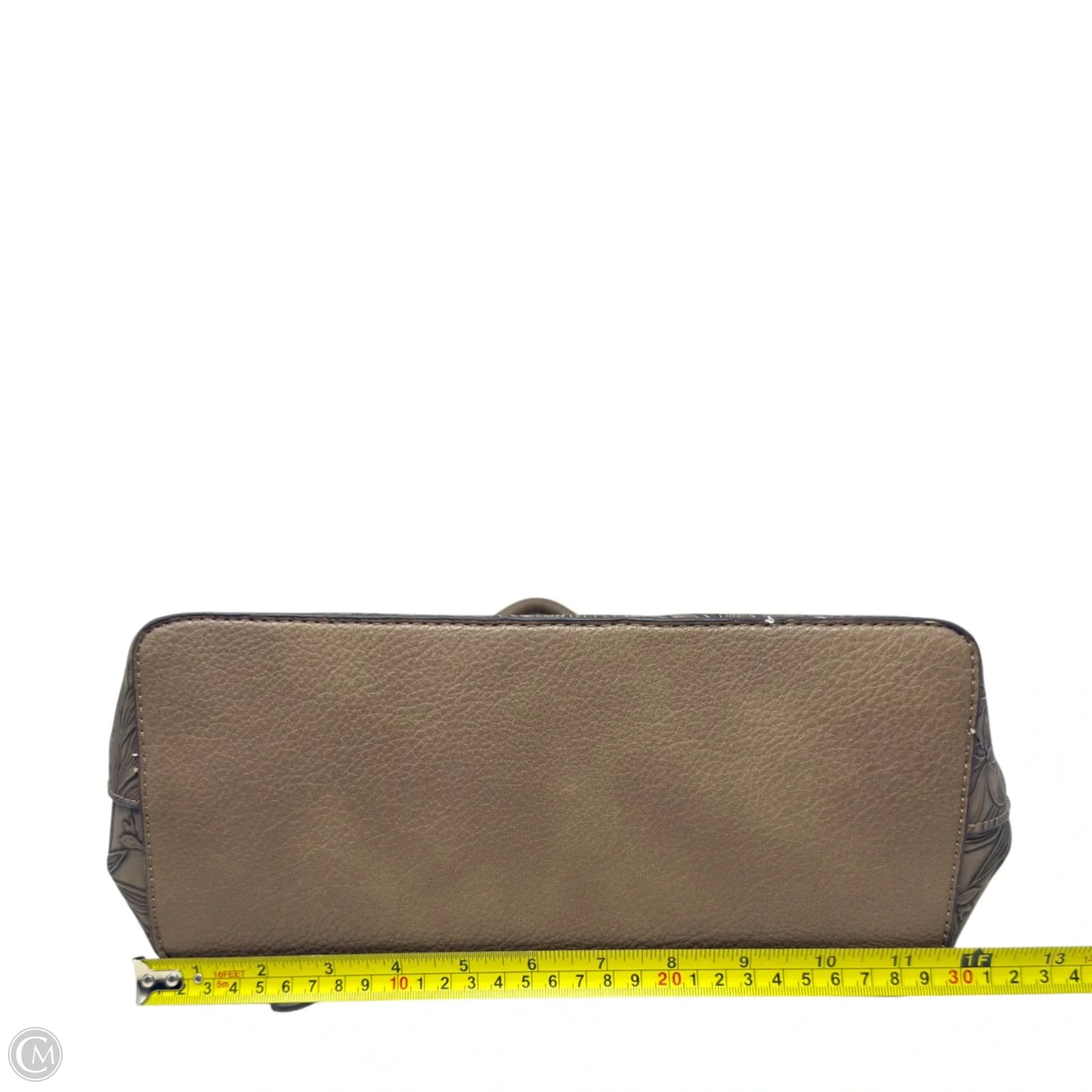 Vegan Leather Floral Embossed Backpack By Darcy Marks London, Size: Medium