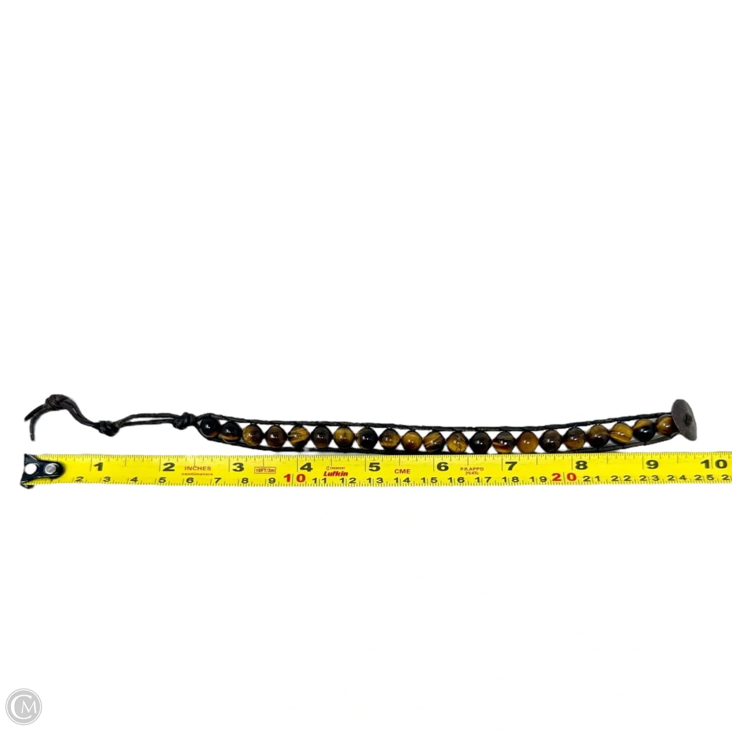 Tigers Eye & Leather Beaded Bracelet