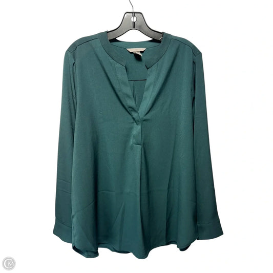 Top Long Sleeve By H&m In Green, Size: 14