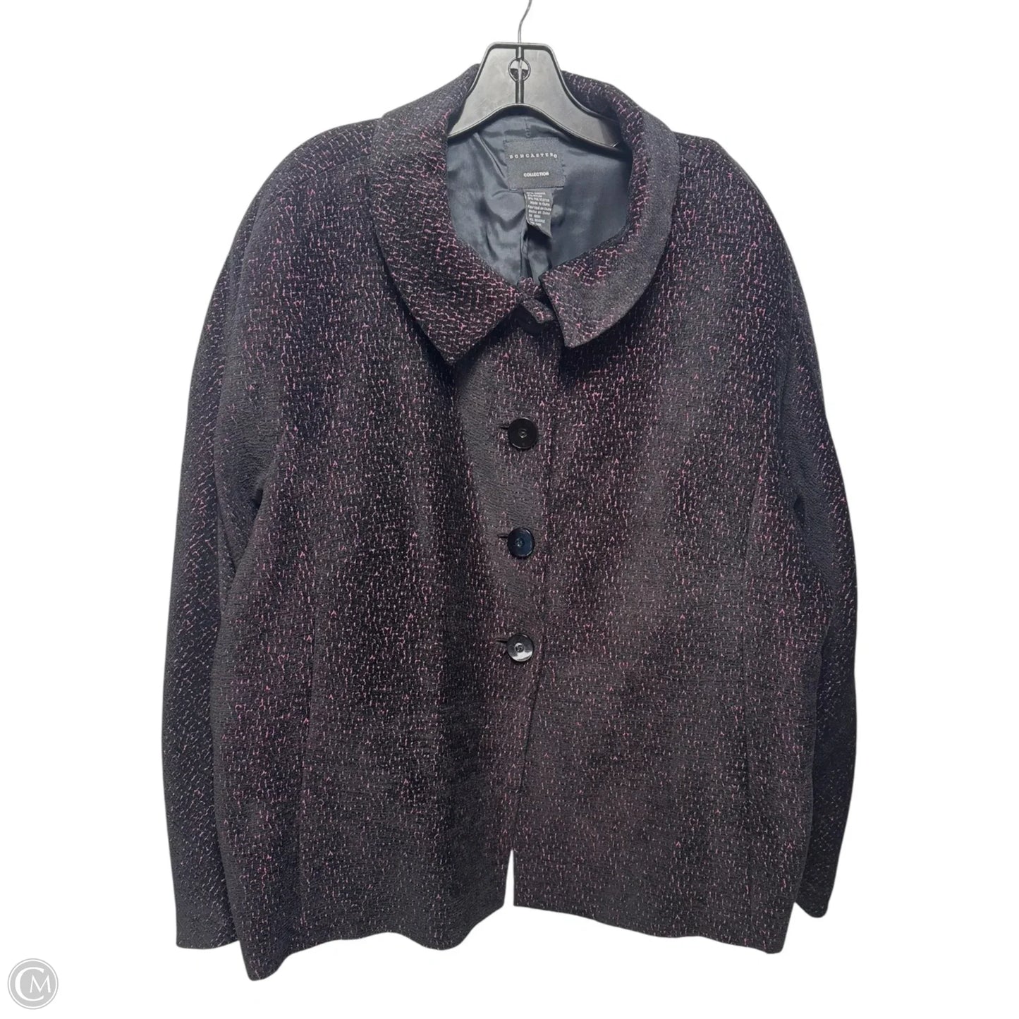 Jacket By Doncaster In Black & Pink, Size: 20