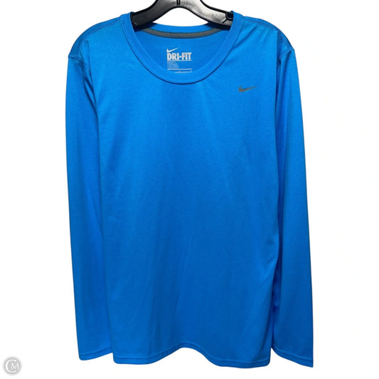 Athletic Top Long Sleeve Crewneck By Nike Apparel In Blue, Size: L