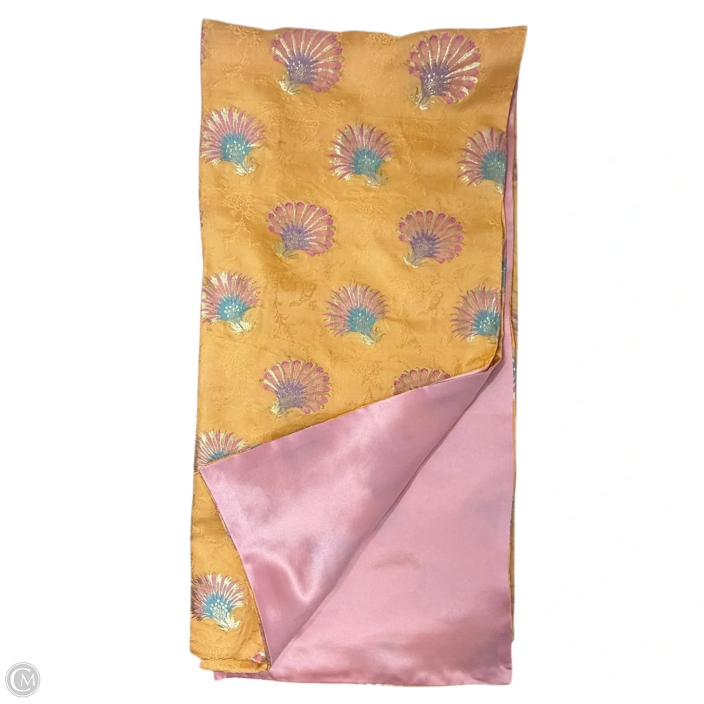 Metallic Embroidered Scarf Long