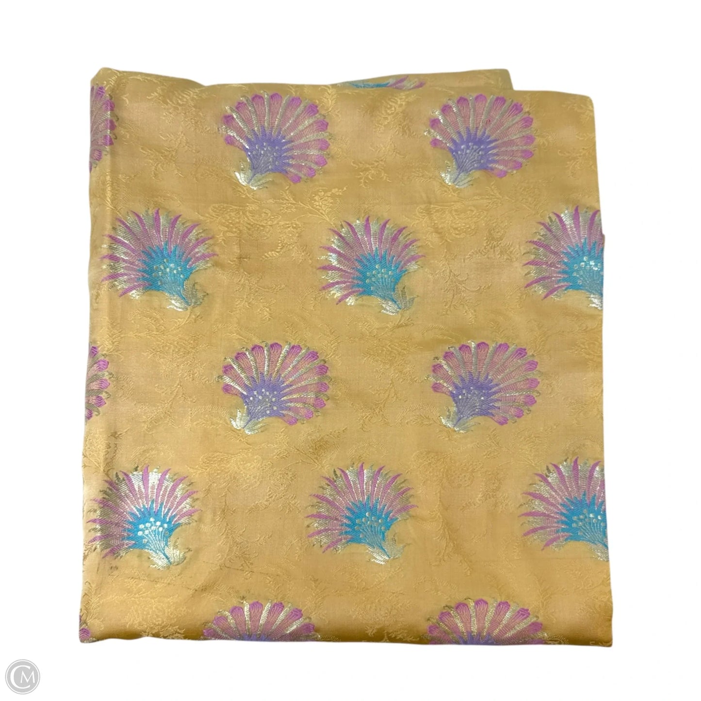 Metallic Embroidered Scarf Long