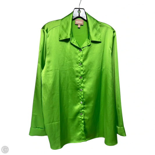 Top Long Sleeve By Show Me Your Mumu In Green, Size: M