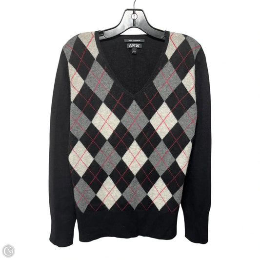 Argyle Sweater Cashmere By Apt 9 In Multi-colored, Size: L