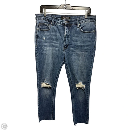 Jeans Skinny By Judy Blue In Blue Denim, Size: 14