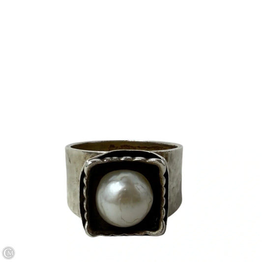 Hammered Sterling Silver Freshwater Pearl Ring By Silpada, Size: 8.5