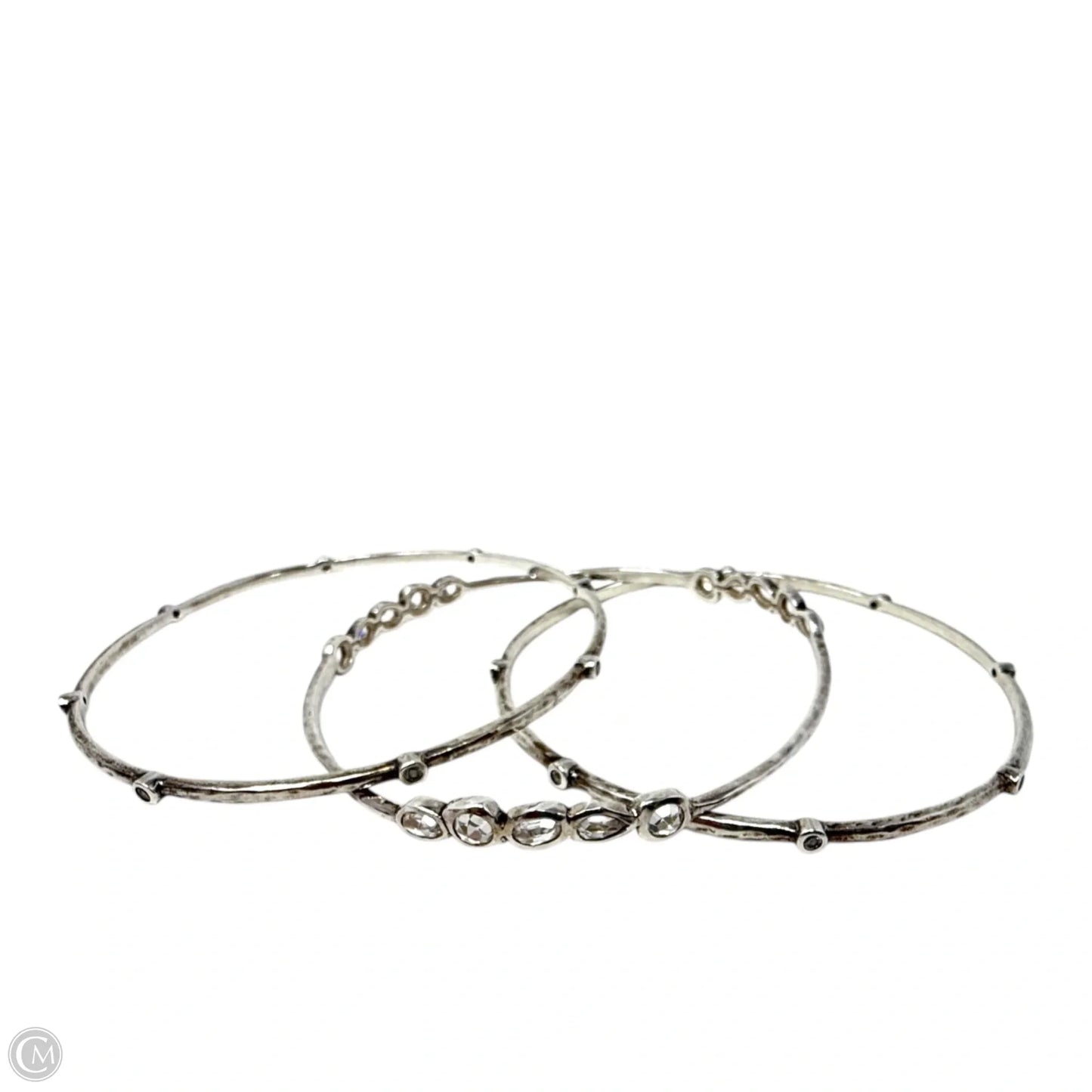 Sterling Silver Magnifique & Star Spangled Bangle Bracelet Set By Silpada, Size: 03 Piece Set