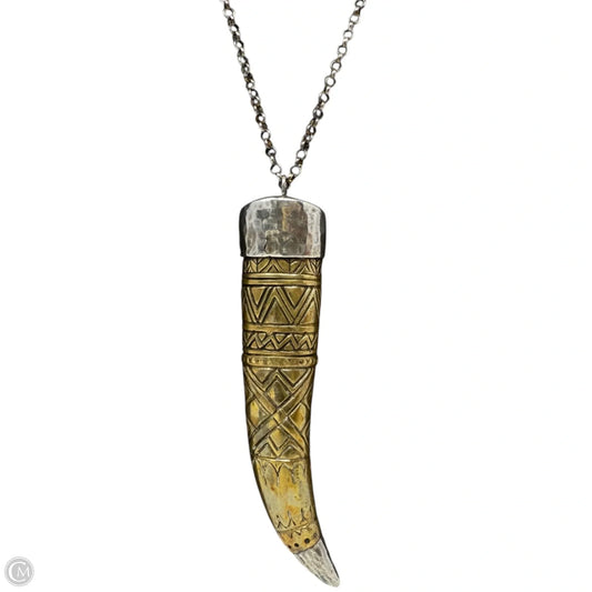 Adventure Seeker Etched Horn Sterling Silver Pendant Necklace N3238 By Silpada