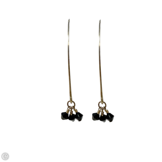 Social Gathering Sterling Silver 925 Obsidian Gemstone Cluster Dangle Earrings By Silpada