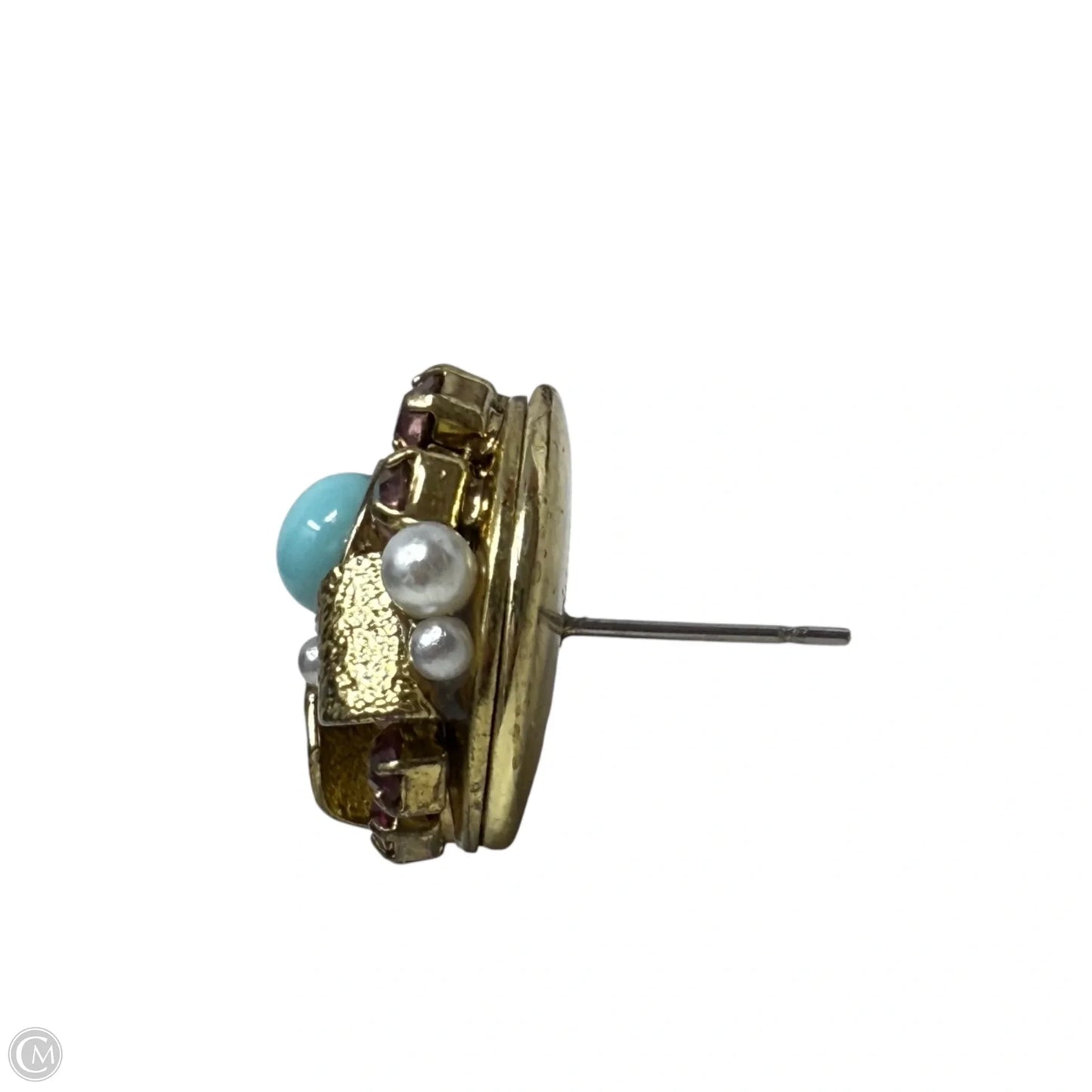 Bows & Crystal Cluster Stud Earrings By Betsey Johnson