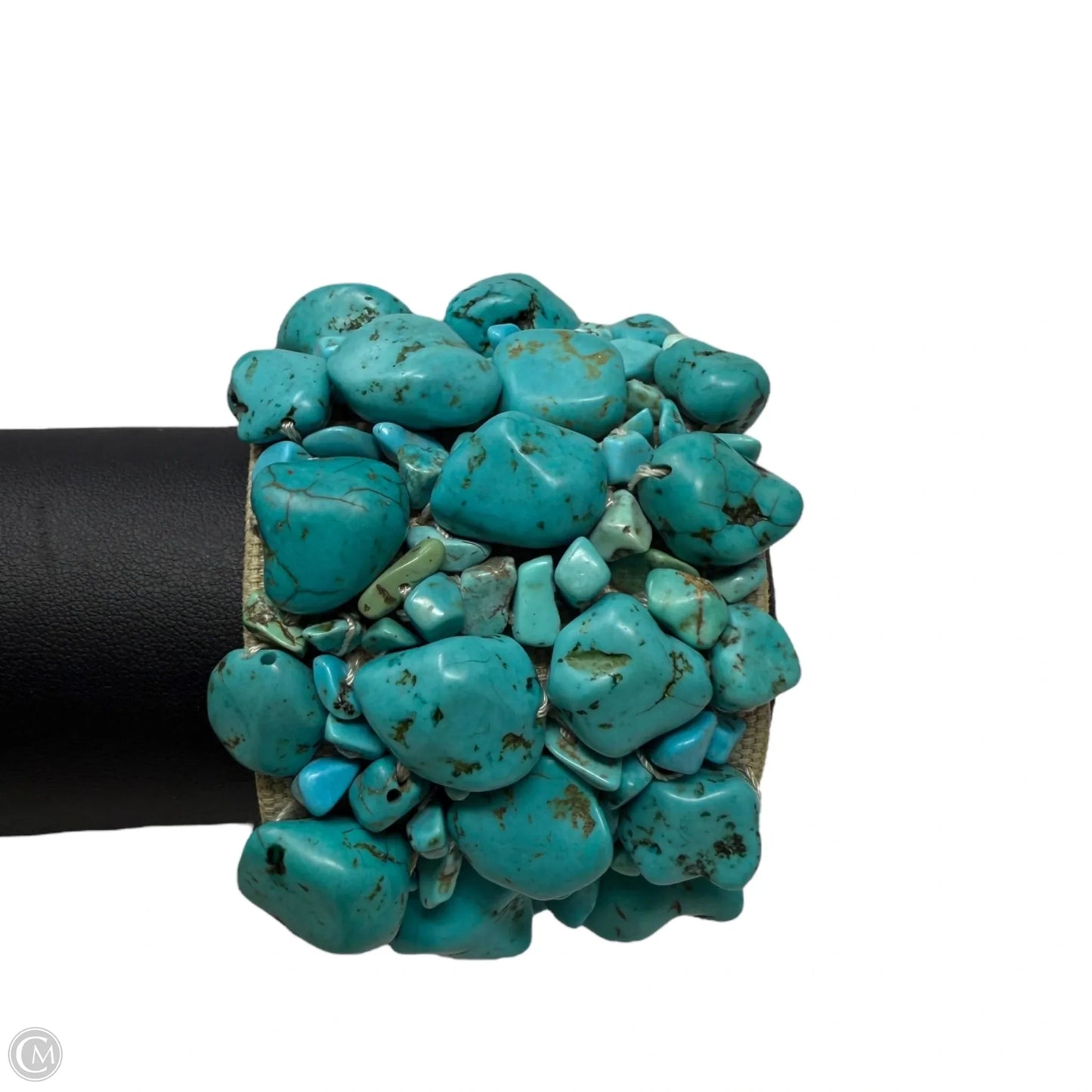 Turquoise & Leather Necklace & Cuff Bracelet Set By Lucky Brand