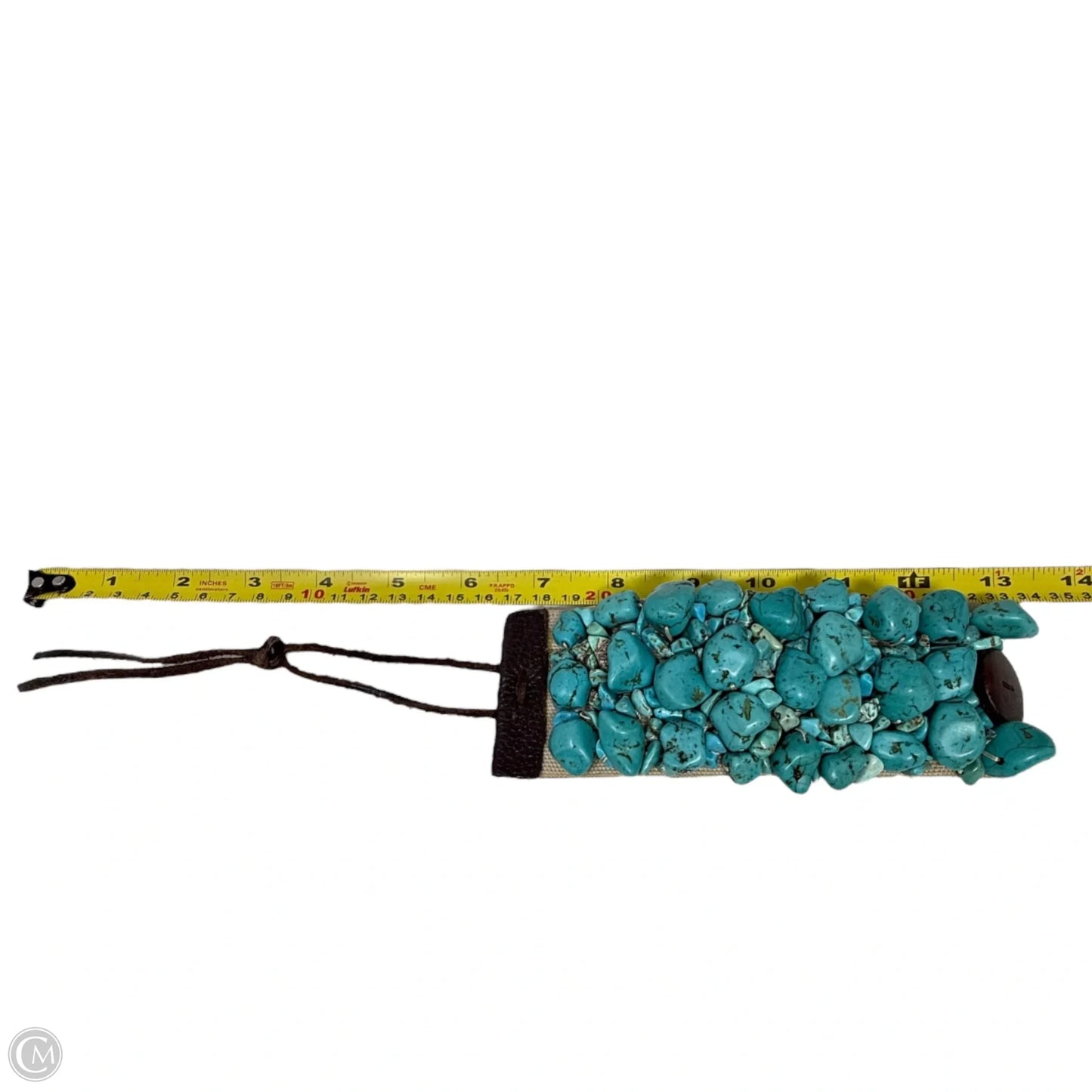 Turquoise & Leather Necklace & Cuff Bracelet Set By Lucky Brand