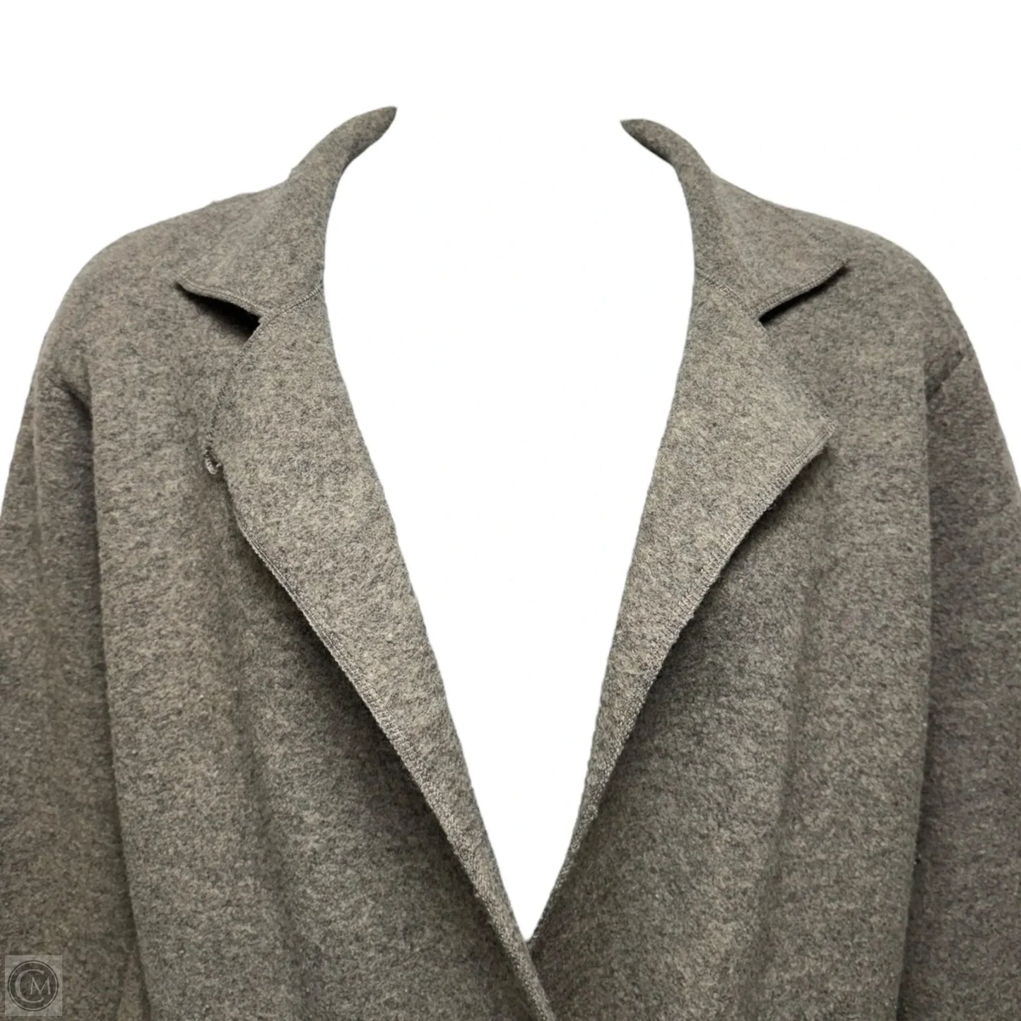 Boiled Wool Coat By Eileen Fisher In Grey, Size: L