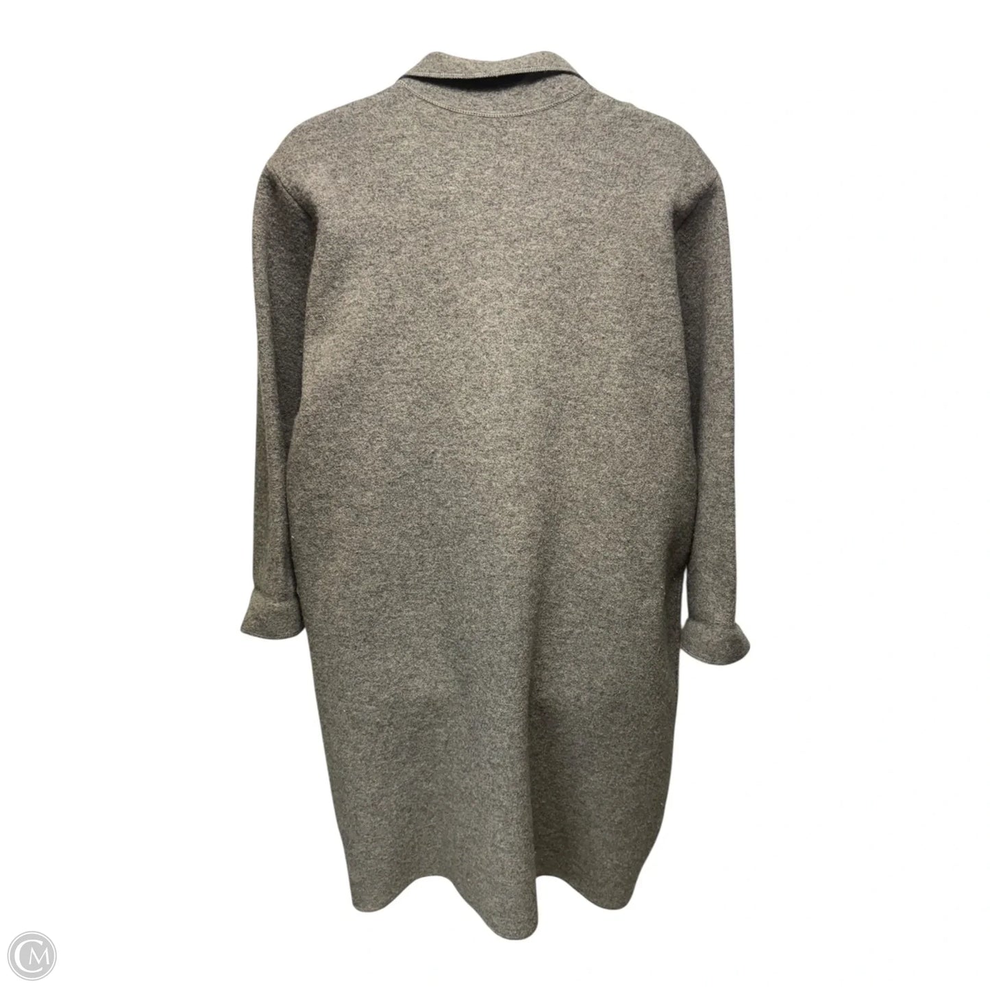 Boiled Wool Coat By Eileen Fisher In Grey, Size: L