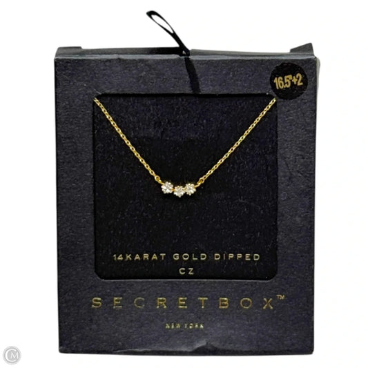 14K Gold Dipped & CZ Necklace By Secret Box
