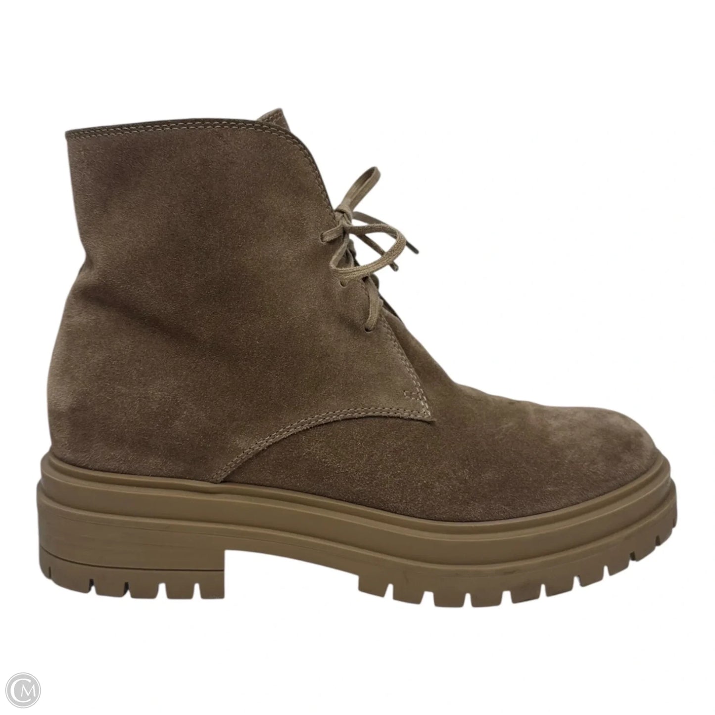 Humphrey Suede Desert Ankle Boots Designer By Gianvito Rossi In Tan, Size: 7