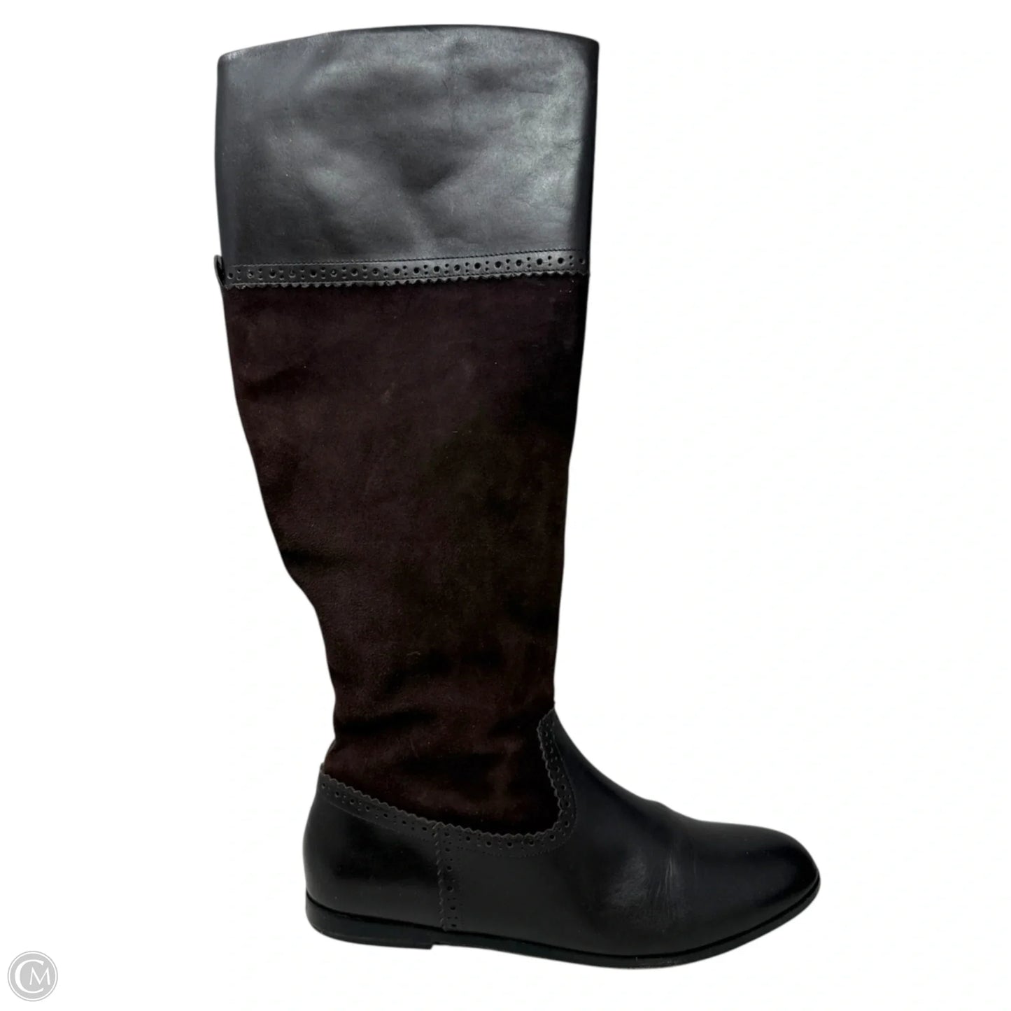 Leather Knee High Boots By Brooks Brothers In Brown, Size: 8
