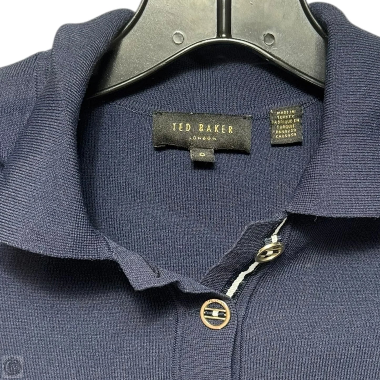 Knit Top Short Sleeve By Ted Baker In Blue, Size: 0