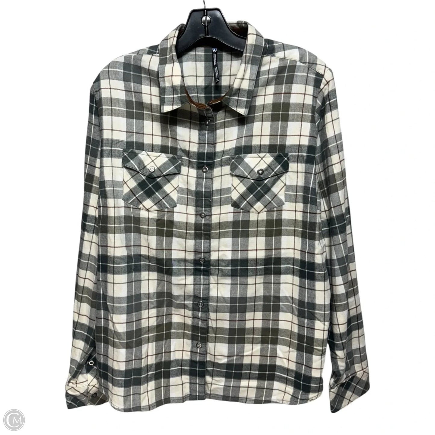 Top Long Sleeve By Kuhl In Plaid Pattern, Size: Xl